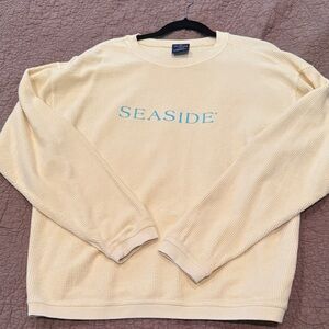 Seaside Crewneck Sweater in Pale Yellow